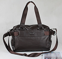 Сумка городская мужская коричневая формата А4, сумка-тревелбег ( код: M006K )