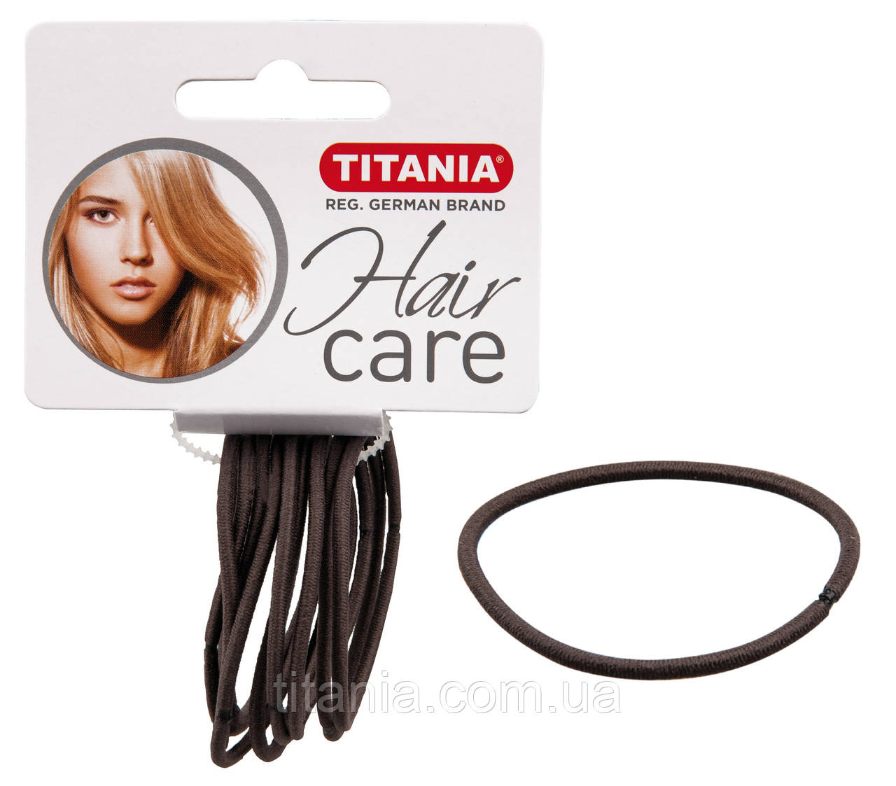 OUTLET Гумки для волосся маленькі 9 шт. сірі 2 мм TITANIA art.7806
