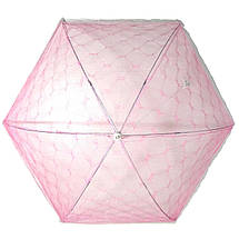 Сітка парасолька на стіл для захисту їжі від мух та ос 60х60 см рожевий, фото 4