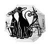 Парасоля складна механічна "Чорно-білі коти. Пара" (малюнок зовні), (d- 100см,L-24см), фото 2