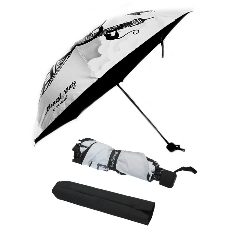 Парасоля складна механічна Чорно-білі коти. Пара (малюнок зовні), (d- 100см,L-24см), фото 1