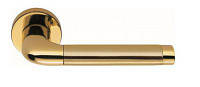 Дверная ручка на розетке Colombo Taipan LC 11 OL/OM Латунь полированная / Золото матовое