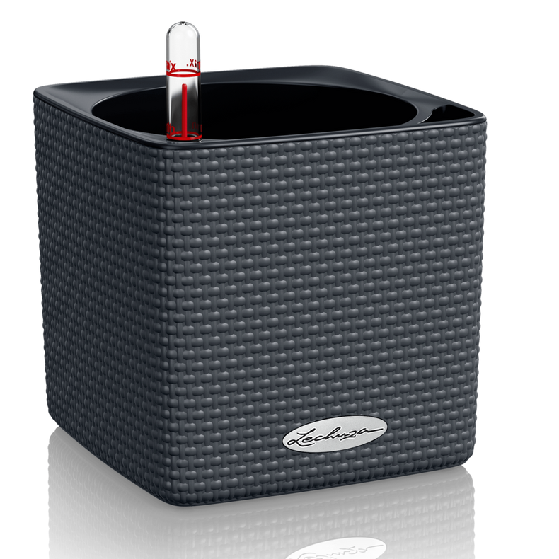 Кашпо CUBE Color 14 сірий Lechuza, фото 1