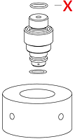 SR.000.060.003 Гумовий ущільнювач, OR 2068, Viton, d=17.17x1.78mm, Spinel