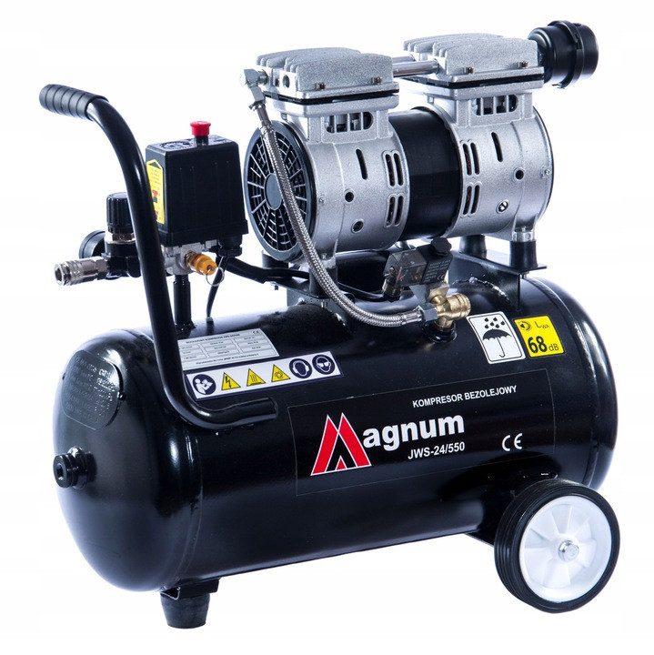 Безмасляний компресор Magnum 24л 145 л/хв  8 атм компресор без масла, фото 1