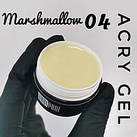 UV Акрил гель (полигель) AcryGel marshmallow для нарощування нігтів Andi PROF №04 жовтий 30ml