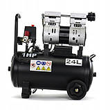 Безмасляний компресор для гаража Barracuda 24л 145 л/хв  8 атм малошумний компресор, фото 2