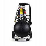 Безмасляний компресор для гаража Barracuda 24л 145 л/хв  8 атм малошумний компресор, фото 4