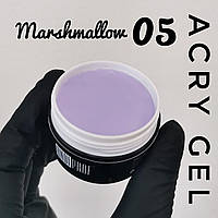 UV Акрил гель (полигель) AcryGel marshmallow для нарощування нігтів Andi PROF №05 лавандовий 30ml
