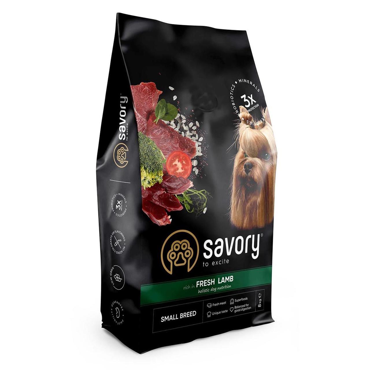 Сухий корм для собак малих порід Savory 3 кг (ягня)
