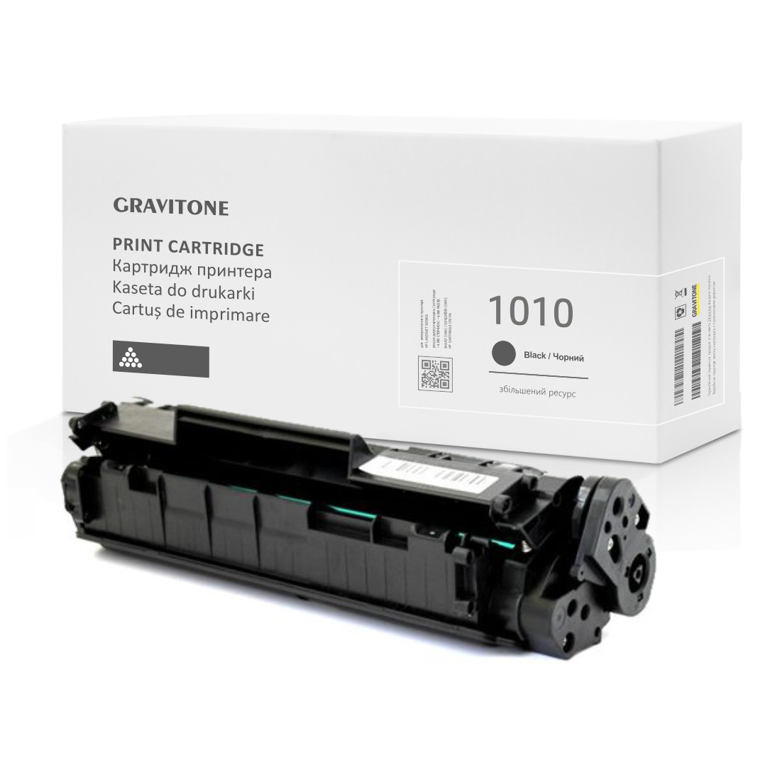 Картридж HP LaserJet 1010 сумісний, чорний, 2.000 стор., аналог від Gravitone (GTH-LJ-1010-BK)