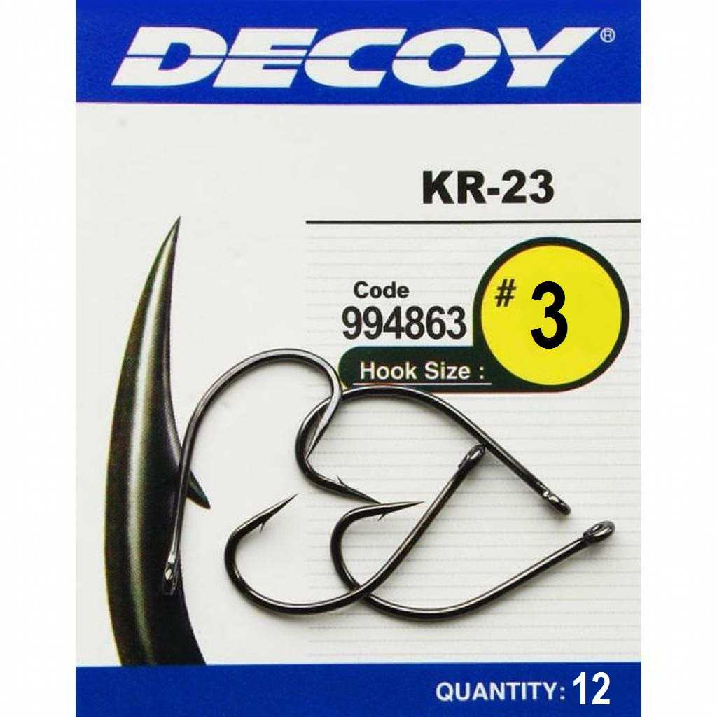 Гачки Decoy KR-23 Black Nickeled №03 (12шт/уп), фото 1