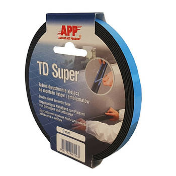 Скотч двосторонній APP TD Super 9мм x 10м синій