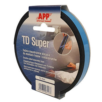 Скотч двосторонній APP TD Super 12мм x 10м синій