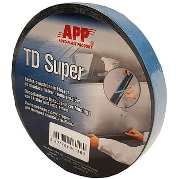 Скотч двосторонній APP TD Super 25мм x 10м синій