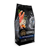 Сухий корм для довгошерстих кішок Savory 8 кг (лосось)