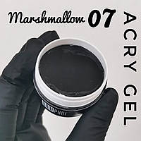 UV Акрил гель (полигель) AcryGel marshmallow для нарощування нігтів Andi PROF №07 чорний 30ml