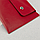 Тревел-конверт для подорожей шкіряний на кнопках HC червоний, фото 5