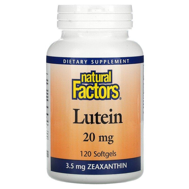 Лютеїн із зеаксантином Natural Factors "Lutein" 20 мг (120 гелевих капсул)