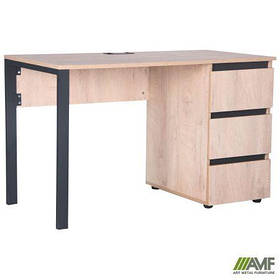 Стіл компютерний Pluto R 1200*600*750 Дуб ендгрейн/чорний графіт