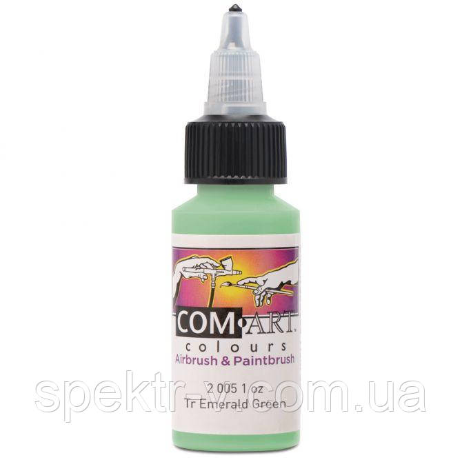 Фарба акрилова Com Art 20051 Transparent Emerald Green смарагдова напівпрозора, 28 мл