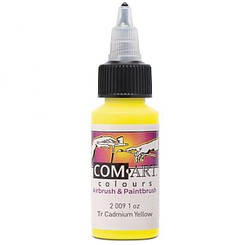 Фарба акрилова Com Art 20091 Transparent Cadmium Yellow кадмій жовтий напівпрозора, 28 мл