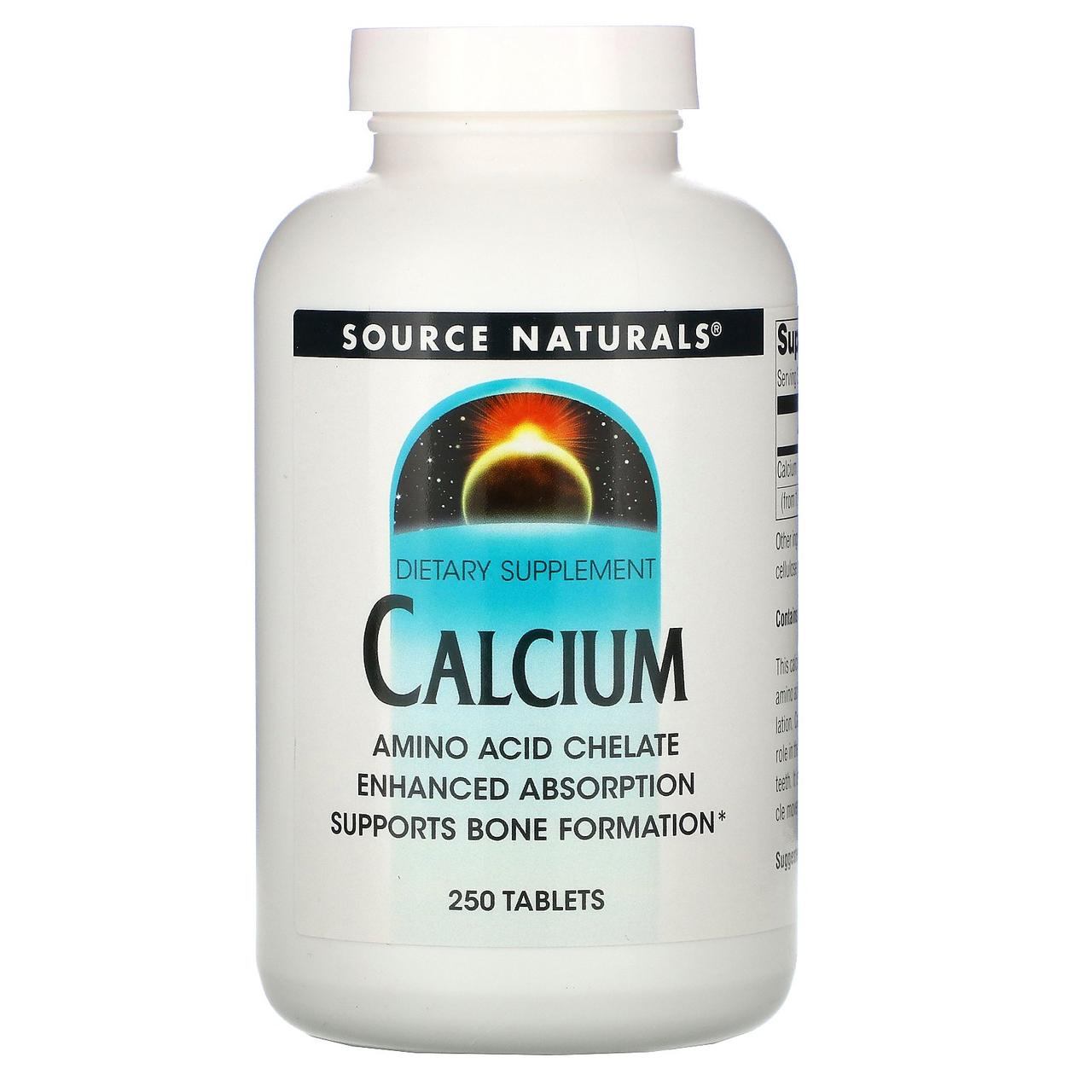 Source Naturals, Хелатний кальцій, 250 таблеток
