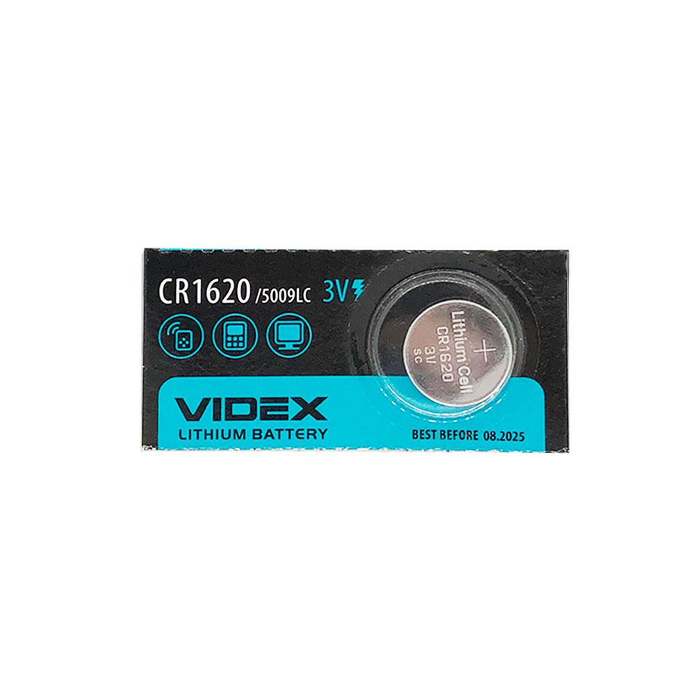 Батарейка CR1620 Videx Lithium (3v) 1шт.