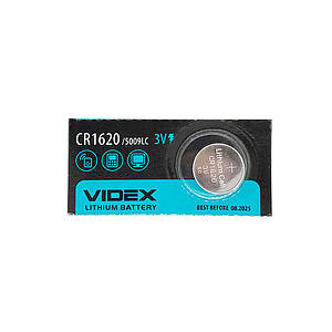Батарейка CR1620 Videx Lithium (3v) 1шт.