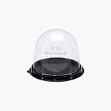 Пластикове паковання для капкейка — купол із золотим дном — d = 9 см, h = 8 см, фото 3