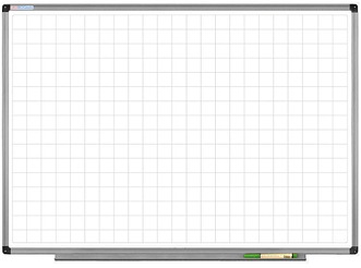Дошка магнітно-маркерна в клітку UkrBoard в алюмінієвій рамі