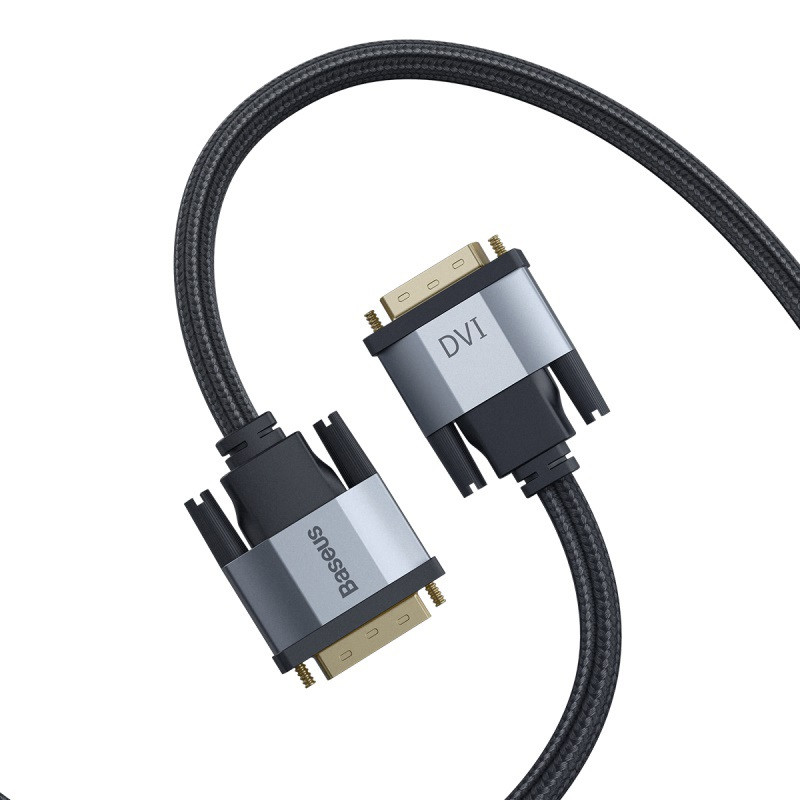 Кабель DVI BASEUS 2K 60Гц DVI 24Pin Male на DVI Male Enjoyment Series Bidirectional Adapter Cable 1м (чорний)