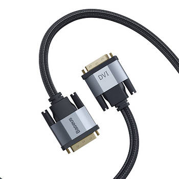 Кабель DVI BASEUS 2K 60Гц DVI 24Pin Male на DVI Male Enjoyment Series Bidirectional Adapter Cable 3м (чорний)