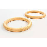 Кільця гімнастичні для кросфіту/гімнастики та шведської стінки з регулюванням дерев'яні OSPORT (OF-0006), фото 2