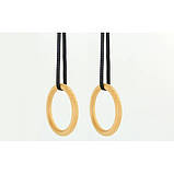 Кільця гімнастичні для кросфіту/гімнастики та шведської стінки з регулюванням дерев'яні OSPORT (OF-0006), фото 8