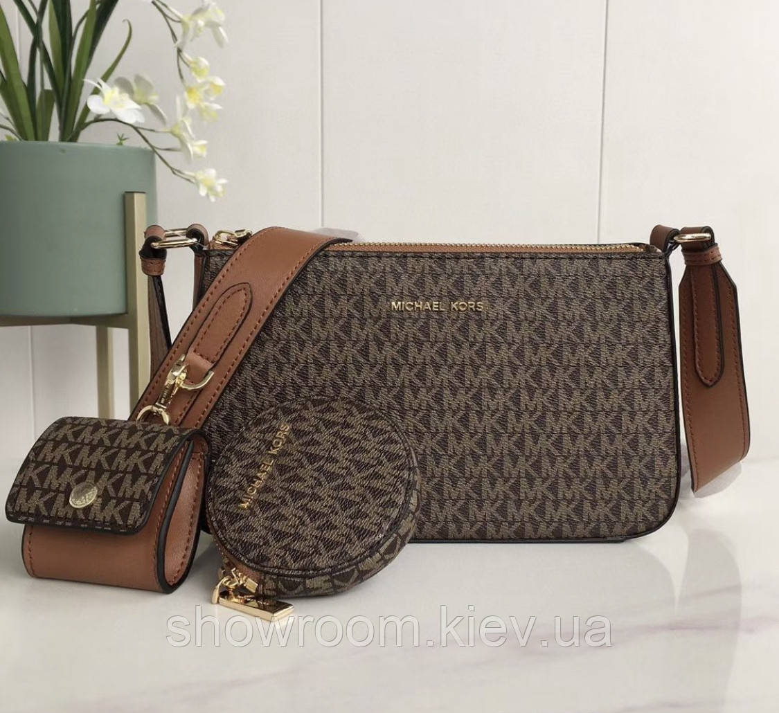 Сумка брендова жіноча MK (0100) brown