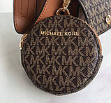 Сумка брендова жіноча MK (0100) brown, фото 4