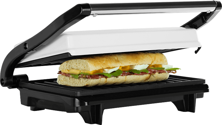 Електричний, притискної контактний гриль паніні ECG S 1070 Panini (700Вт, Чехія), фото 1