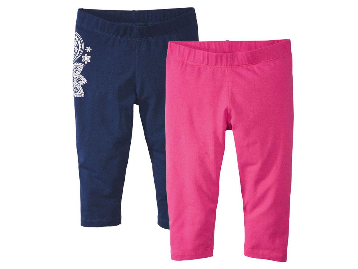 Набор легінсів-капрі для дівчинки рожеві і сині Pepperts (Німеччина) р.134/140, 146/152см, фото 1