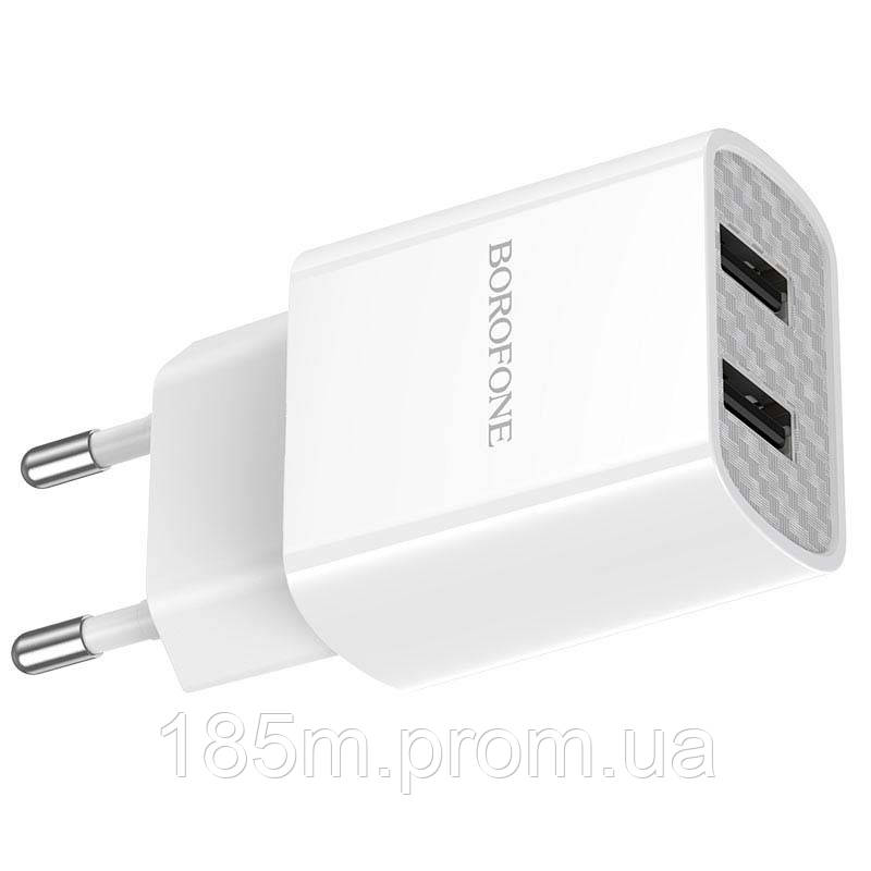 Зарядний пристрій BOROFONE BA53A 2USB 2.1A white