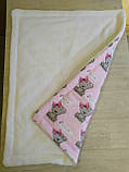 Білий конверт ковдра на виписку для дівчинки 100*80 см, фото 3