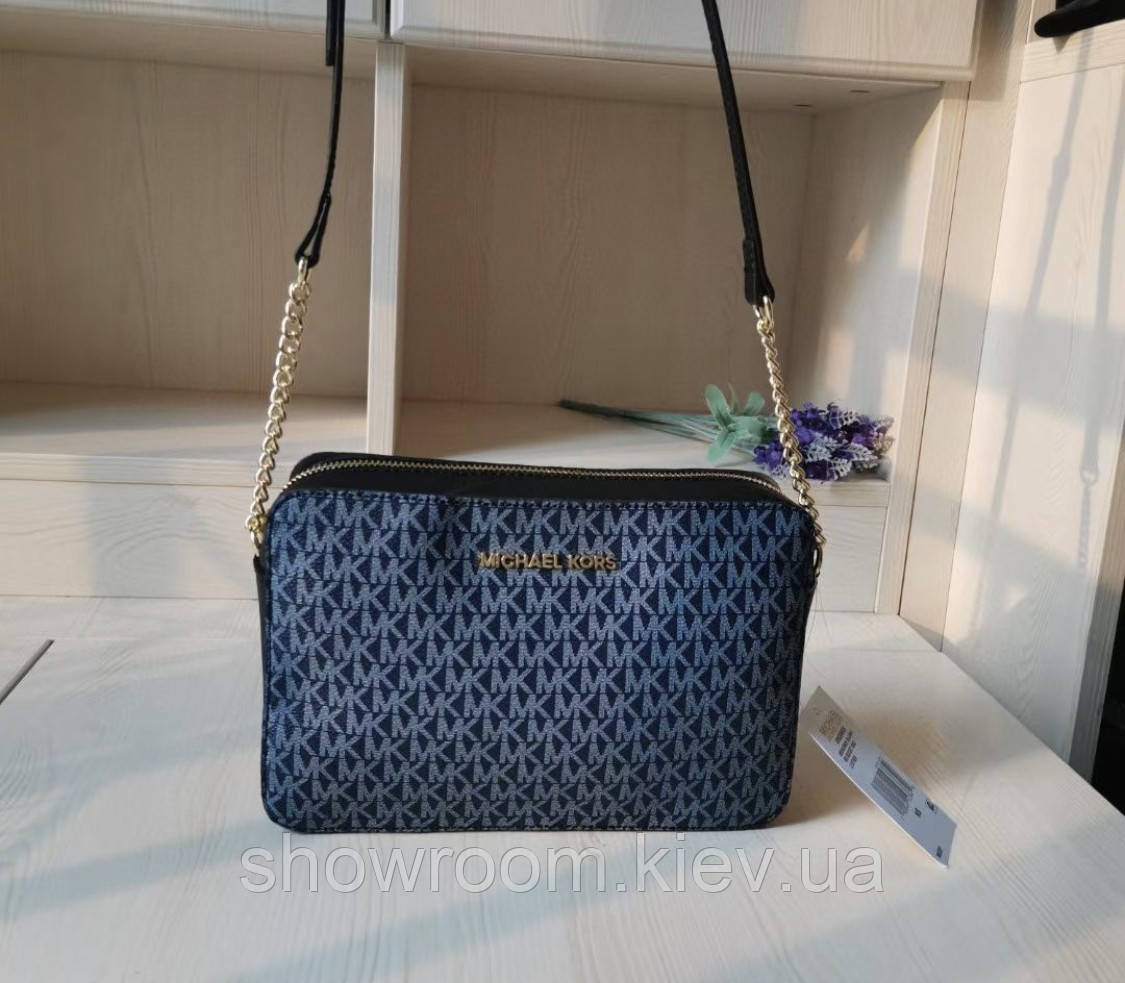 Сумка шкіряна жіноча MK Jet Set grey