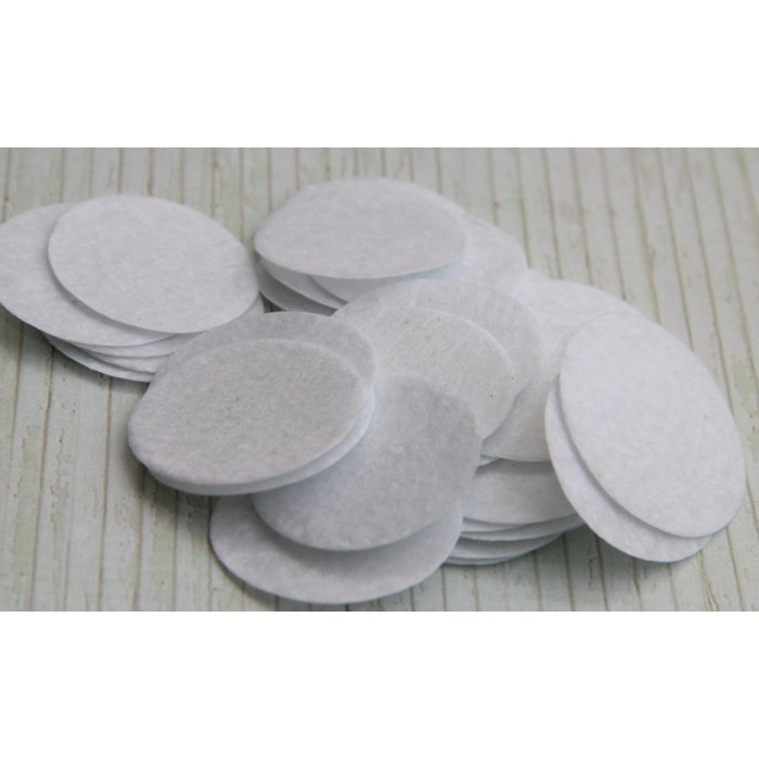 Кружечки з фетру 4,0 см см білі  1000 шт