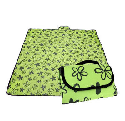 Килимок сумка для пікніка та кемпінгу складаний 180x150 см Springos зелена квітка 193891