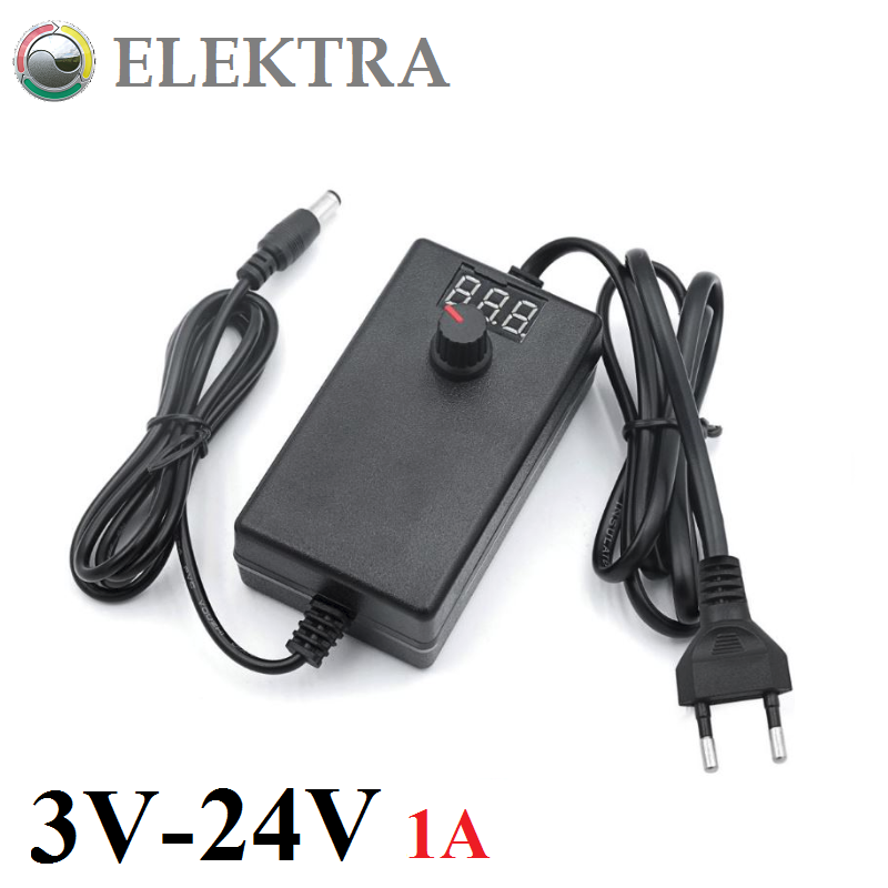 Регулируемый Блок Питания AC 220V / DC 3V-24V, Ток - 1А — Купить ...