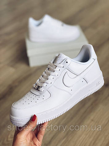 Білі чоловічі кросівки Nike Air Force 1 White (білі найки), фото 1