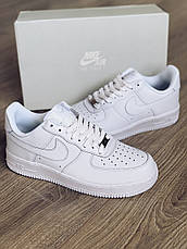 Білі чоловічі кросівки Nike Air Force 1 White (білі найки), фото 4