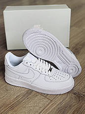 Білі чоловічі кросівки Nike Air Force 1 White (білі найки), фото 5