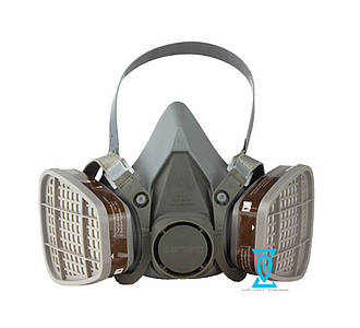 Респіратор напівмаска для фарбування 6200 c фільтрами 6051 (Сертифікат)