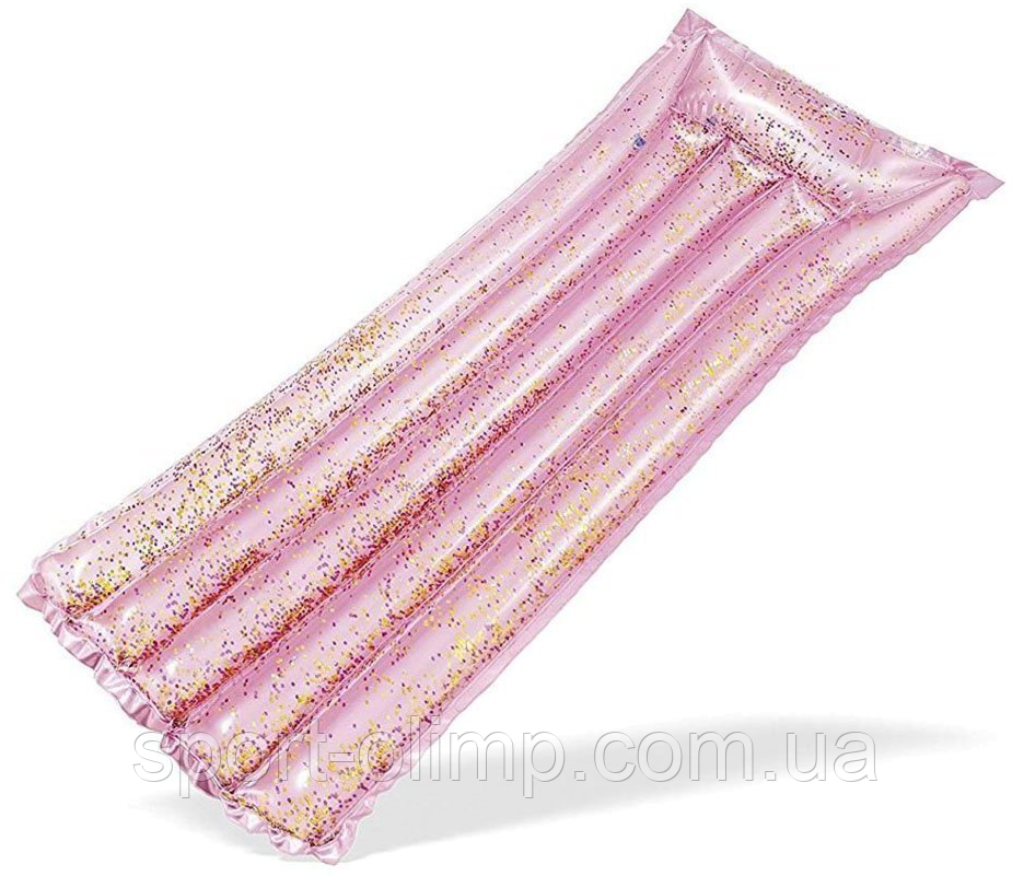 Пляжный надувной матрас с подголовником Intex 58720 «Розовый Блеск», 183 х 69 см - фото 1 - id-p1418894344